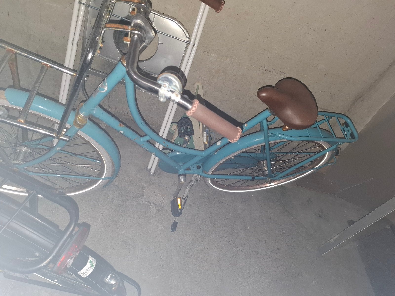 Stadsfiets dames - Blauw - Gebruikt, Fietsen en Brommers, Fietsen | Dames | Damesfietsen, Terugtraprem, Ophalen, Overige merken