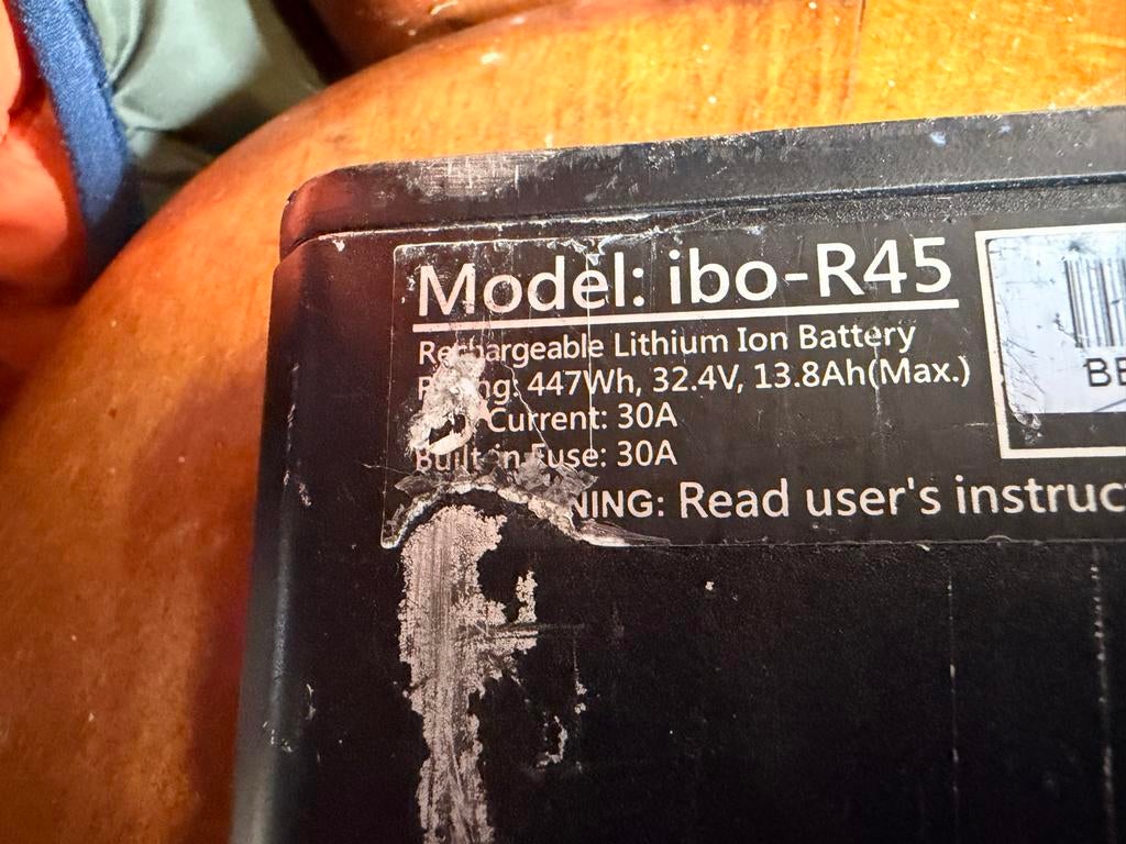 Babboe R37 R45 R50 Oplaadbare Lithium Ion Batterij 447Wh, Ophalen of Verzenden, Gebruikt