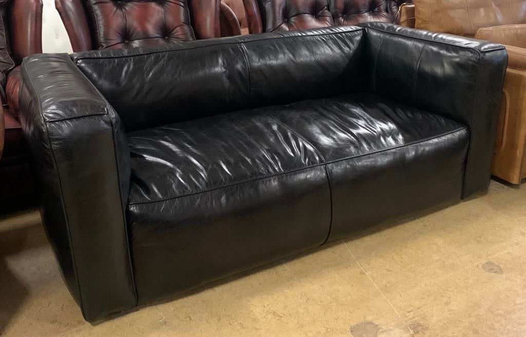 Prachtige Timothy Oulton Sofa 2 Zits Zwart., Ophalen of Verzenden, Leer, Timothy Oulton