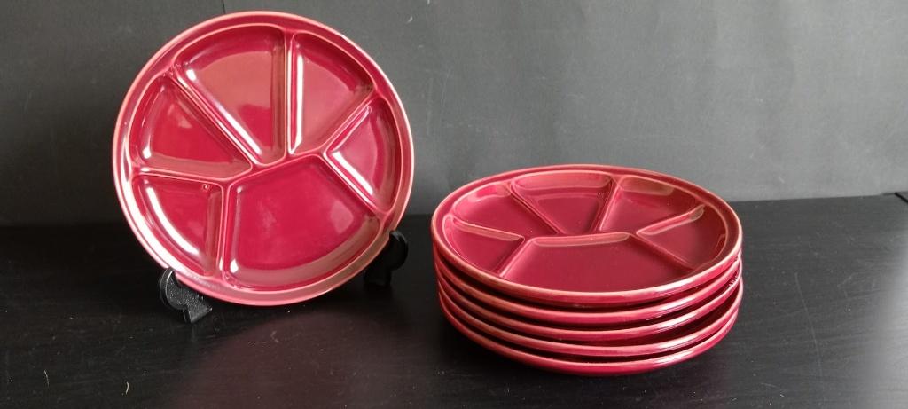 Vintage fondue/vakjes borden, Huis en Inrichting, Keuken | Servies, Ophalen of Verzenden, Zo goed als nieuw, Bord(en), Overige stijlen