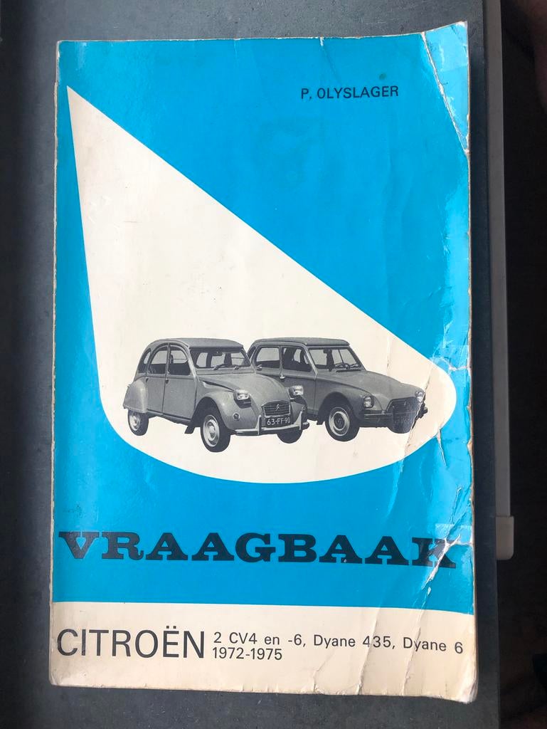 VRAAGBAAK CITROËN 2 CV4 en -6, Dyane 435, Dyane 6 1972-1975, Ophalen of Verzenden