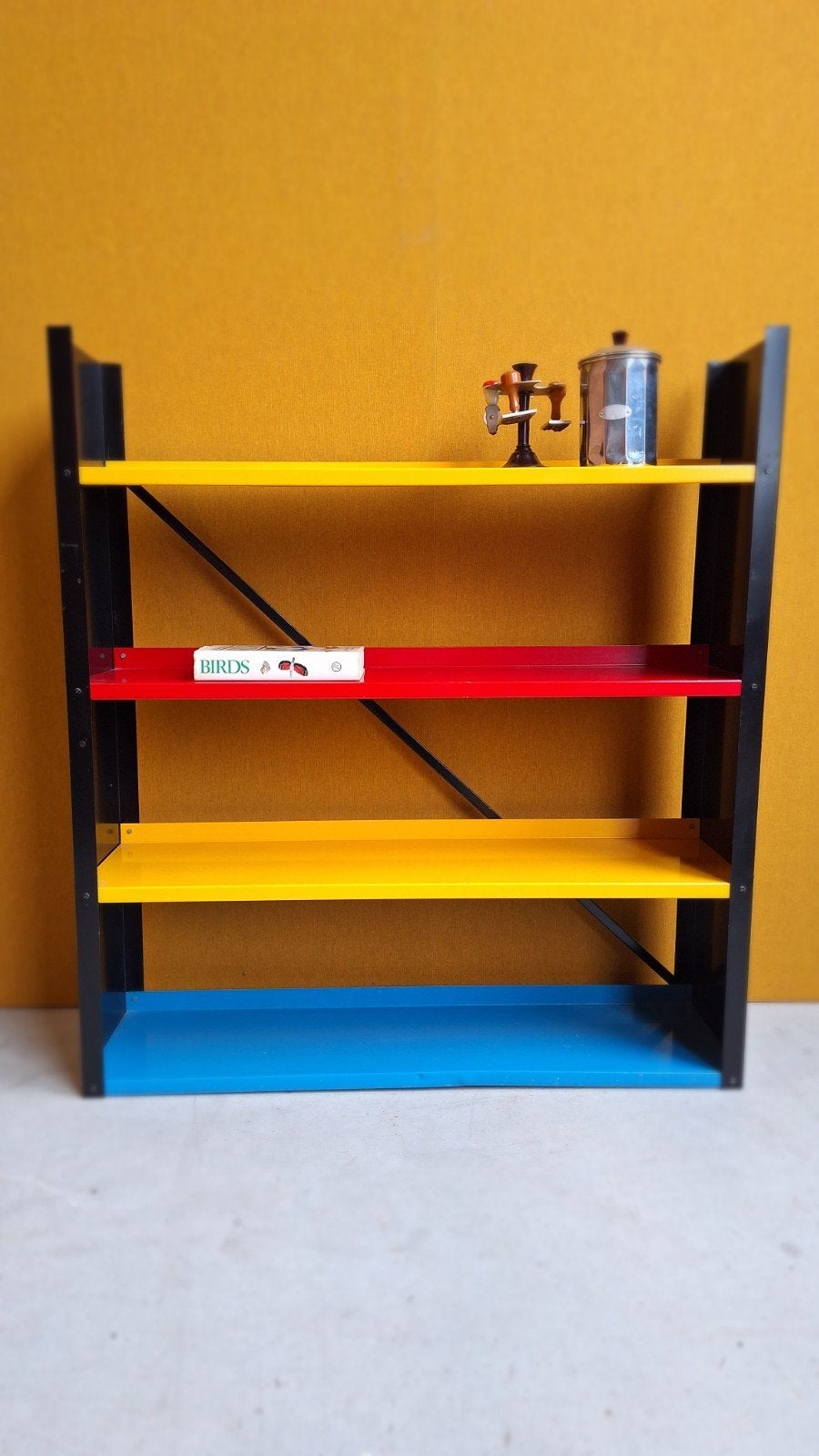 vintage schappenkast, boekenkast, wandmeubel, kast, Gebruikt, Vintage, Ophalen of Verzenden, Nvt