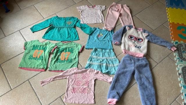 Kleding pakket maat 98/104 oa shirts, huispak, rokje, joggin, Ophalen of Verzenden, Gebruikt, Meisje, Jurk of Rok