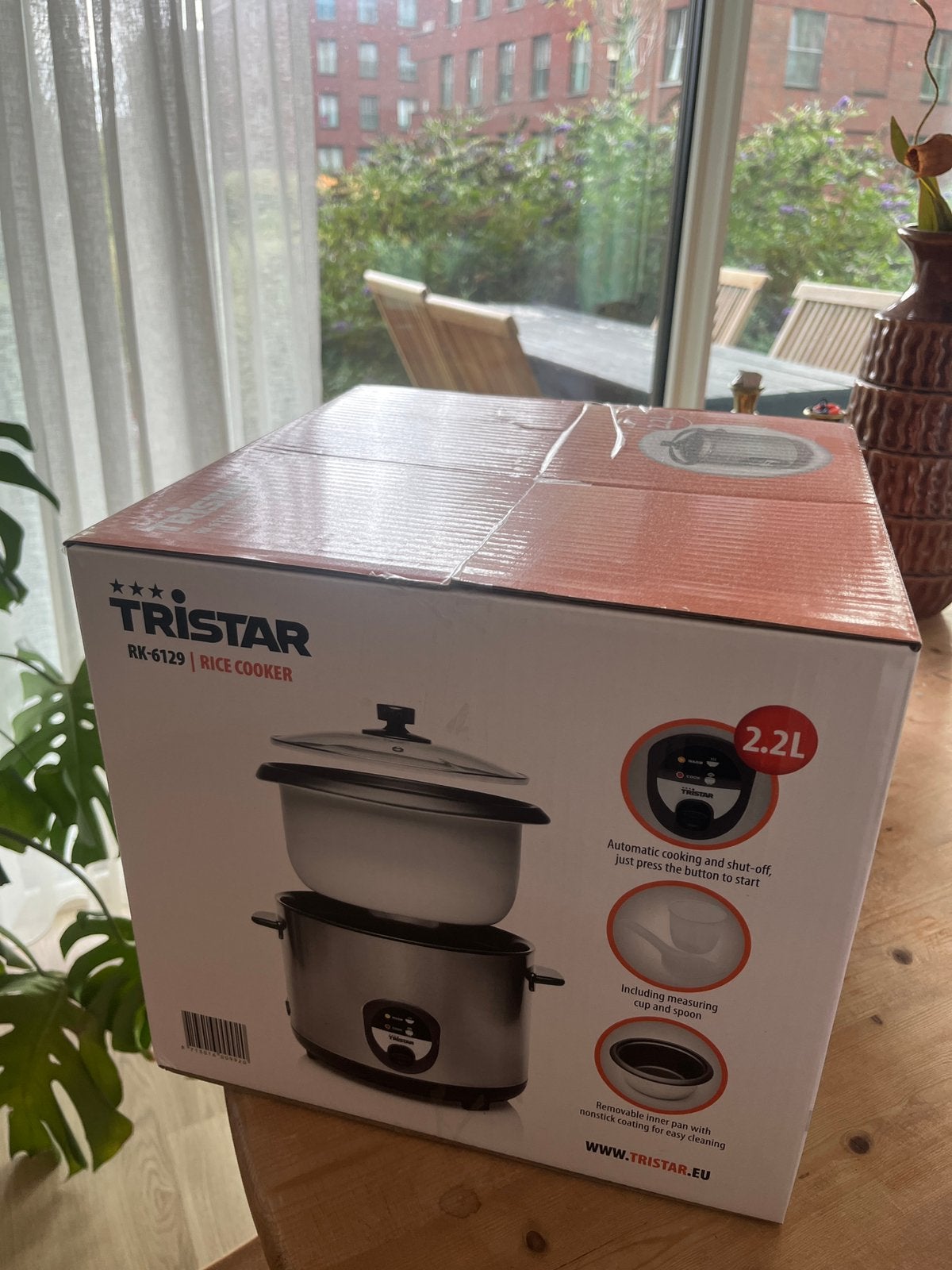 Tristar RK-6129 Rijstkoker 2,2L – Nieuw in verpakking, Ophalen, Nieuw