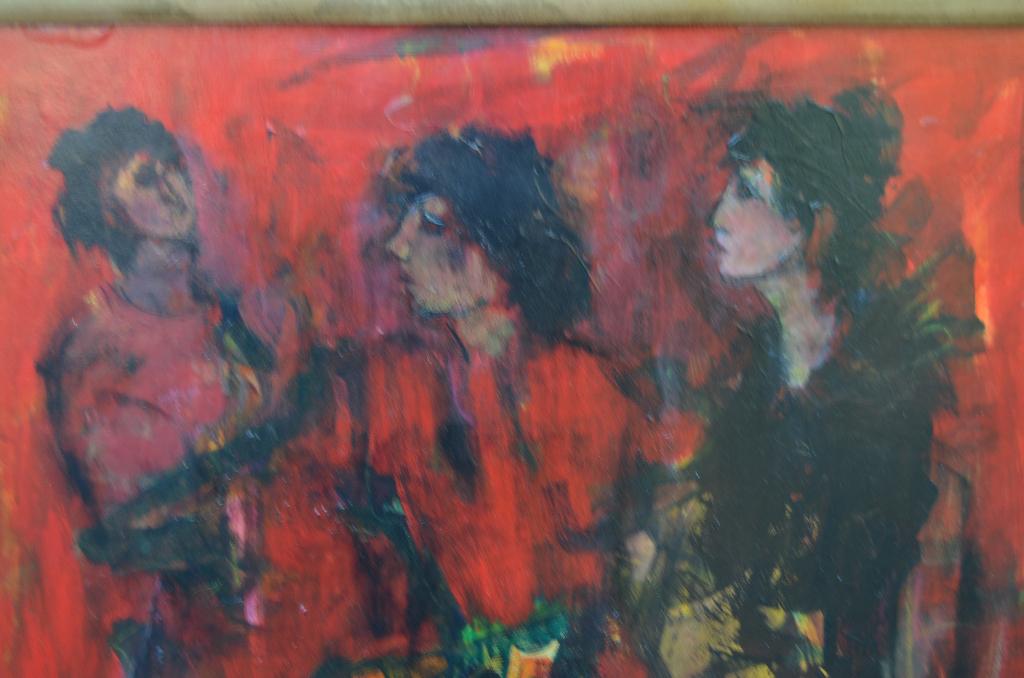 Fraai schilderij Frans J. Joosen Tilburg ('32-'21) 'Rood', Antiek en Kunst, Kunst | Schilderijen | Klassiek, Ophalen of Verzenden