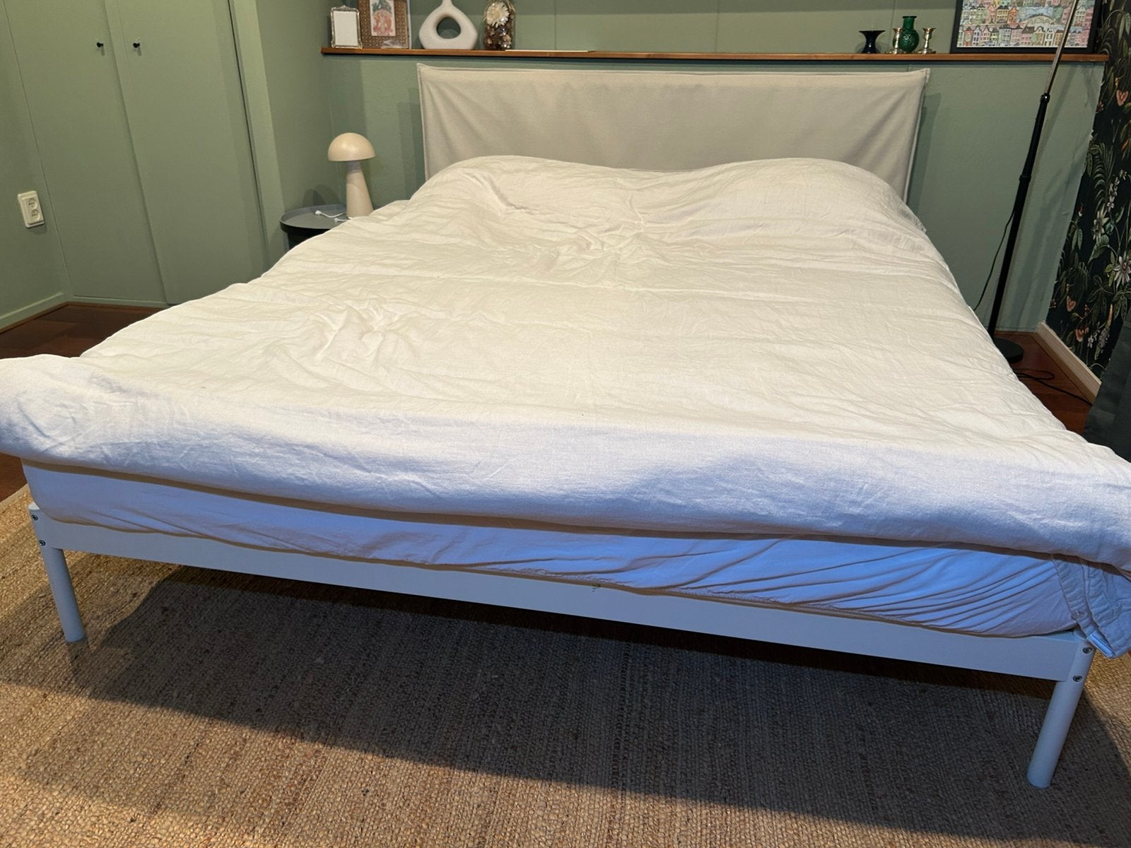Ikea Kleppstad bed frame, Ophalen, Gebruikt, Wit, Tweepersoons