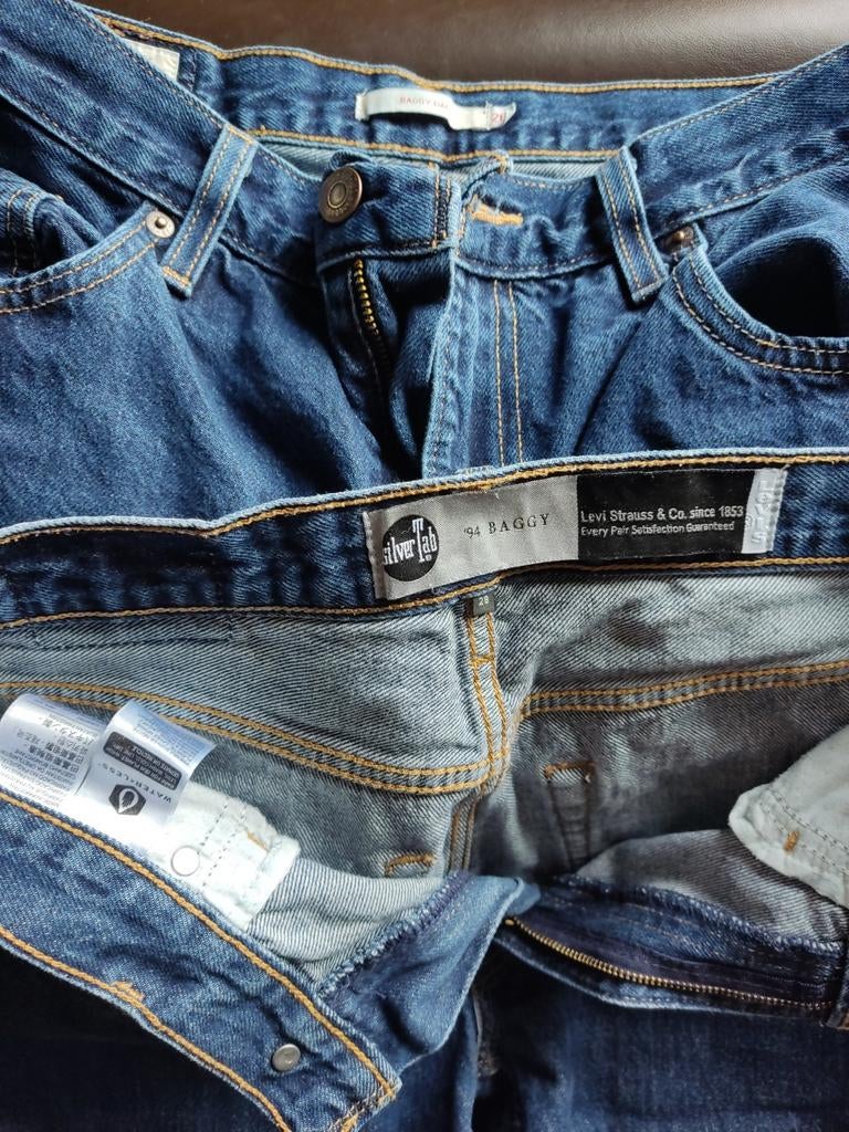 Levi's , jeans dames, barrel,, Kort, Zo goed als nieuw, Groen, Ophalen