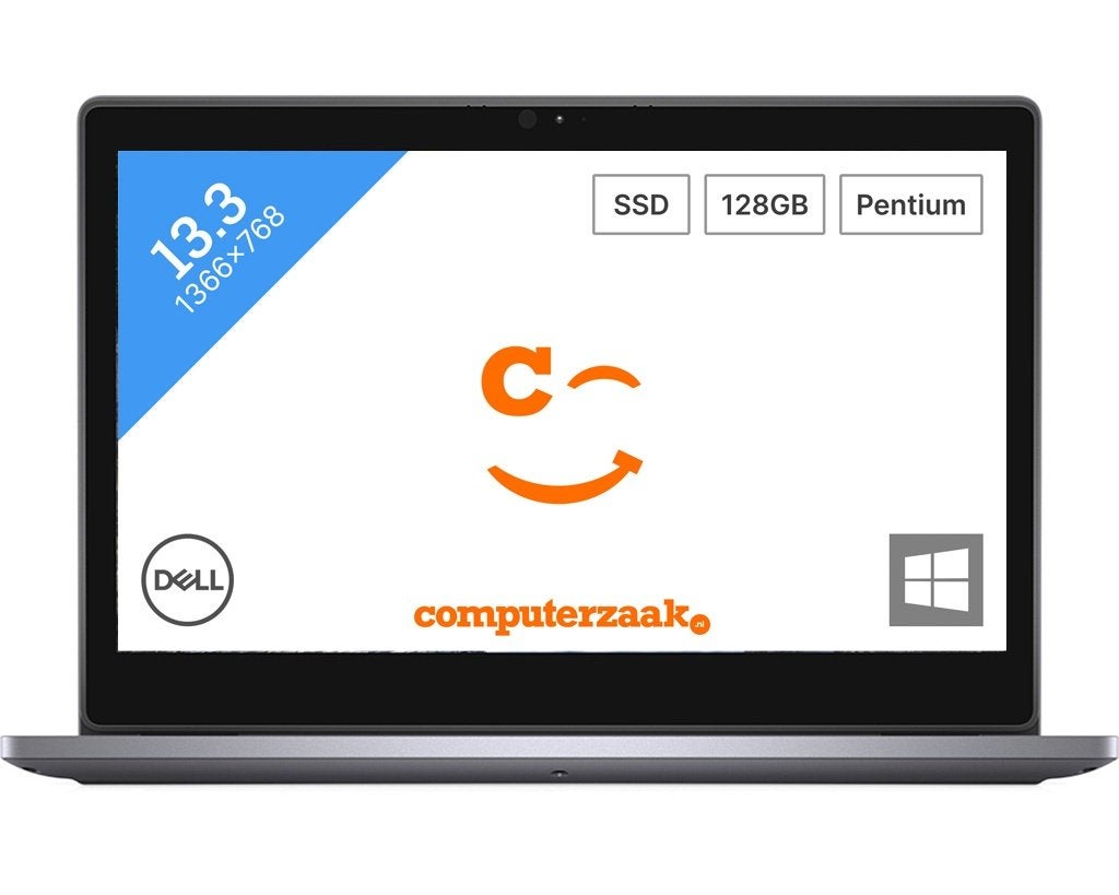 Dell Latitude 3310/Intel Pentium/4GB/128GB SSD/W10/Garantie, Contact_dell@dell.com, 2 tot 3 Ghz, 13 inch, Refurbished