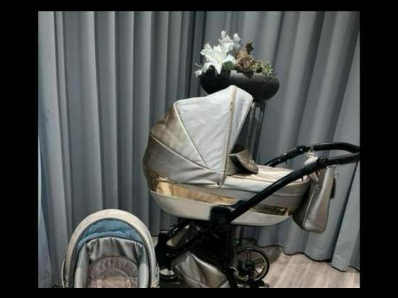 Gouden beige creme kinderwagen buggy 2 in 1, Ophalen, Overige merken