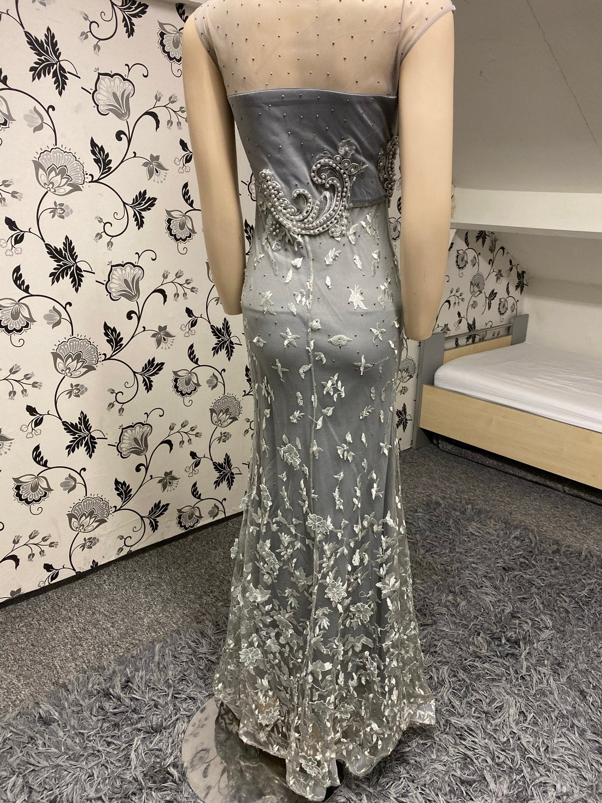avondjurk xs/36/38/40, Kleding | Dames, Jurken, Ophalen of Verzenden, Zo goed als nieuw, Maat 38/40 (M), Onder de knie