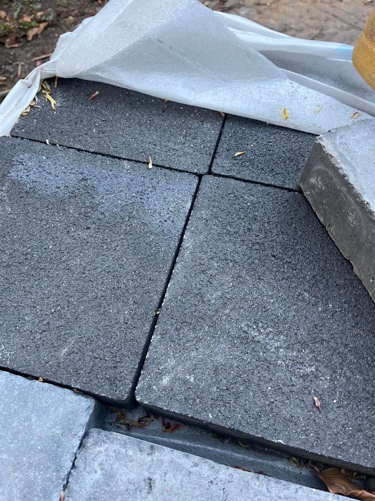 20x20 Antraciet Stenen - 110 stuks, Nieuw, Beton, Terrastegels, 5 tot 10 m²