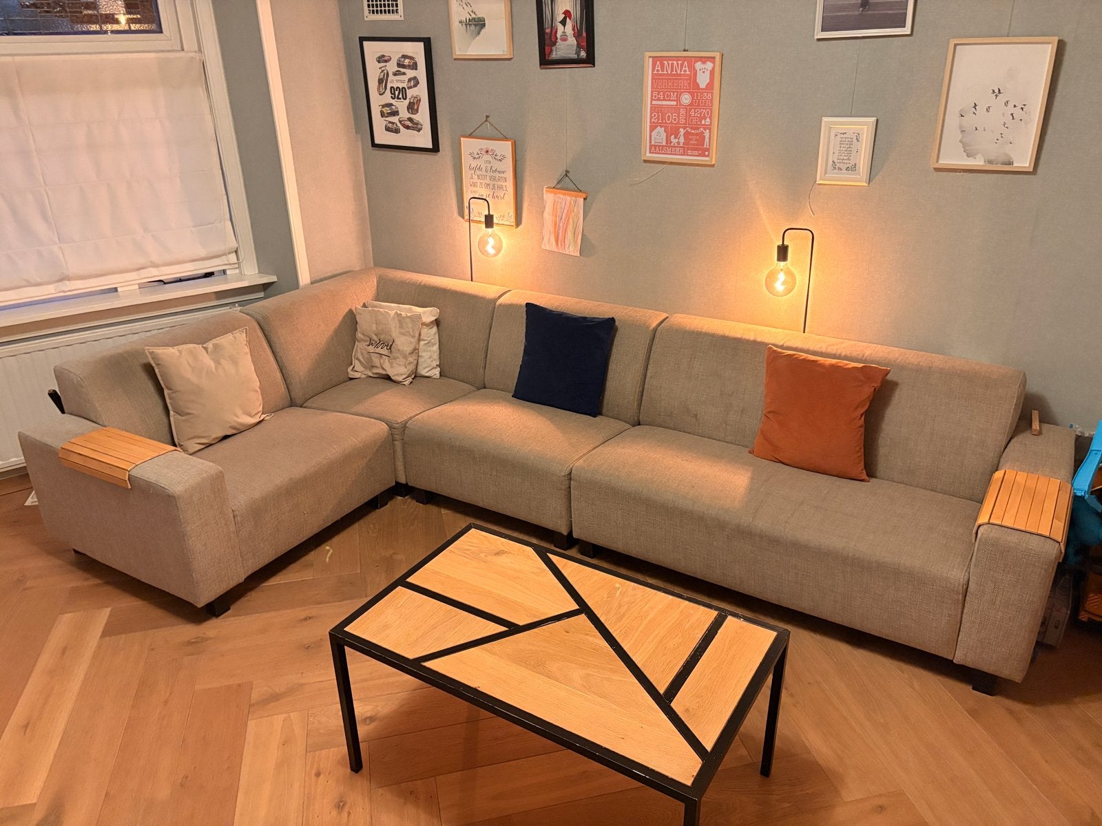 Grote hoekbank, 3.3m x 1.7m, comfortabel en stijlvol, Ophalen, Gebruikt, Hoekbank, 300 cm of meer