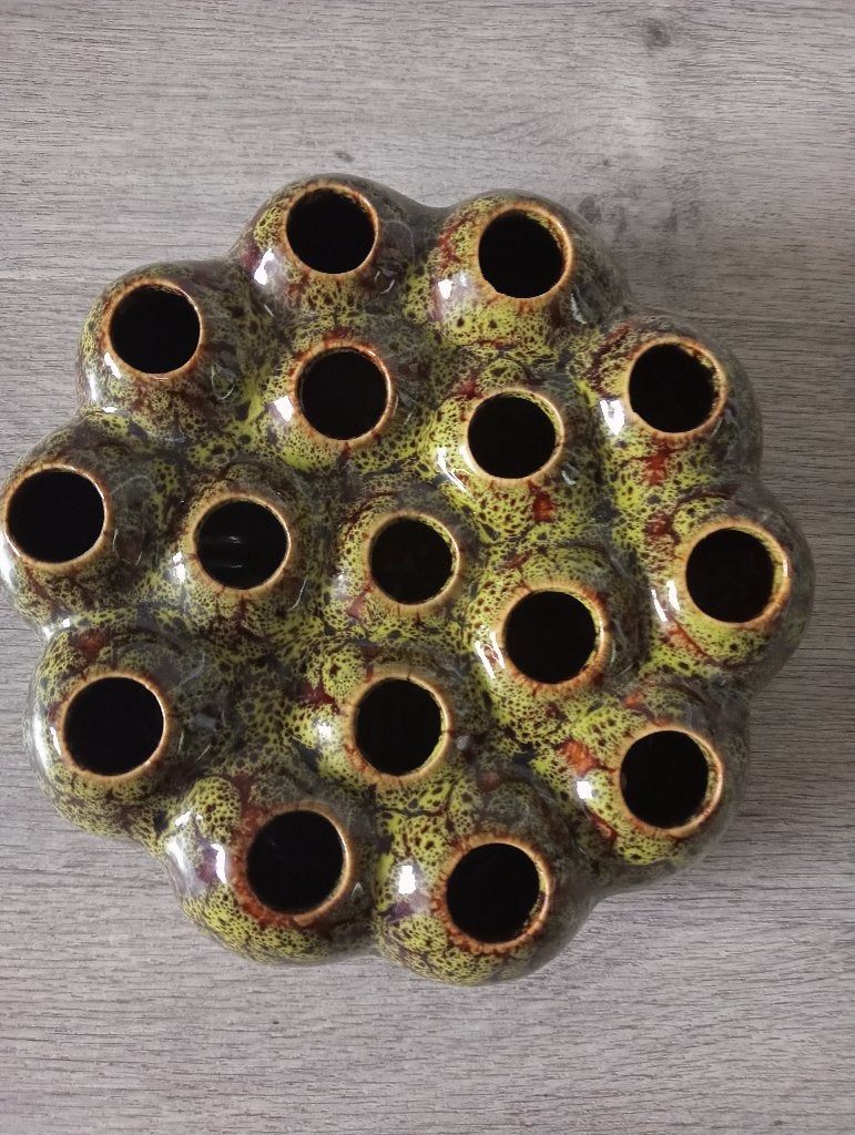 Villa Pottery Aruba vaas, Ophalen, Zo goed als nieuw, Steen/keramiek, 7 cm