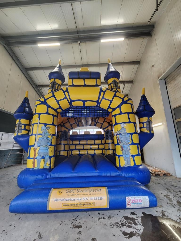 Springkasteel/Luchtkussen incl blower en certificaat, Ophalen, Gebruikt