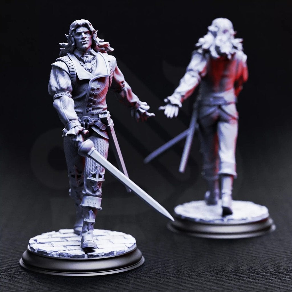 Resin miniatuur voor D&D of schilderen: vampire duelist, Ophalen of Verzenden, Zo goed als nieuw, Overige soorten, Figuurtje(s)
