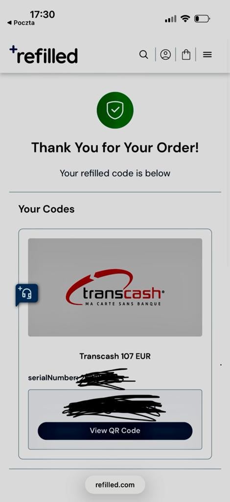 Transcash voucher 107, Tickets en Kaartjes, Kortingen en Cadeaubonnen, Eén persoon, Cadeaubon
