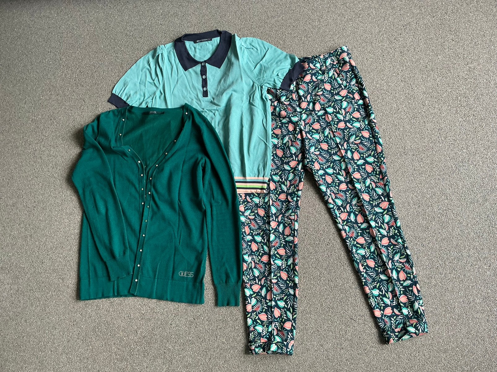Koopje Merkkleding Expresso Guess broek polo vest M 38 40, Ophalen of Verzenden, Zo goed als nieuw, Maat 38/40 (M)