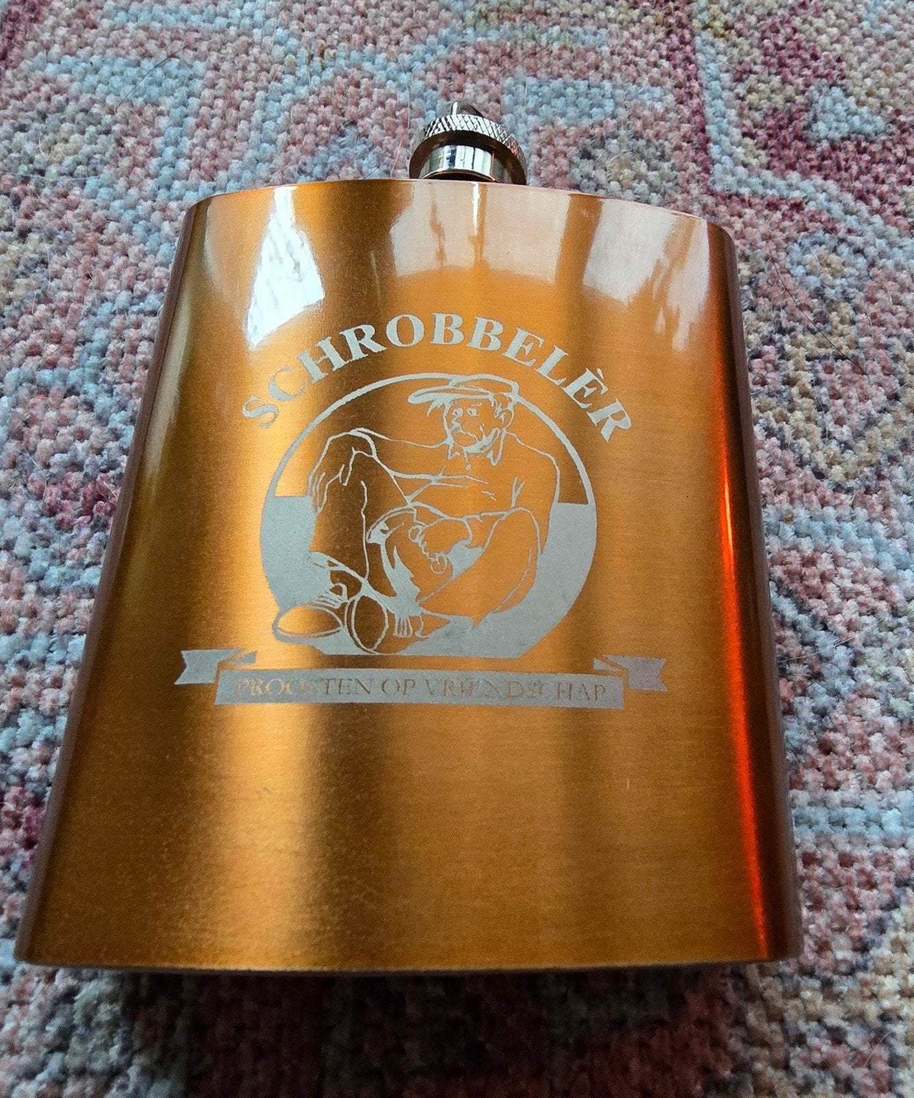 Nieuw RVS Schrobbelèr Zakflacon 200ML - INFO ZIE ADVERTENTIE, Carnaval, Nieuw, Overige maten, Ophalen of Verzenden
