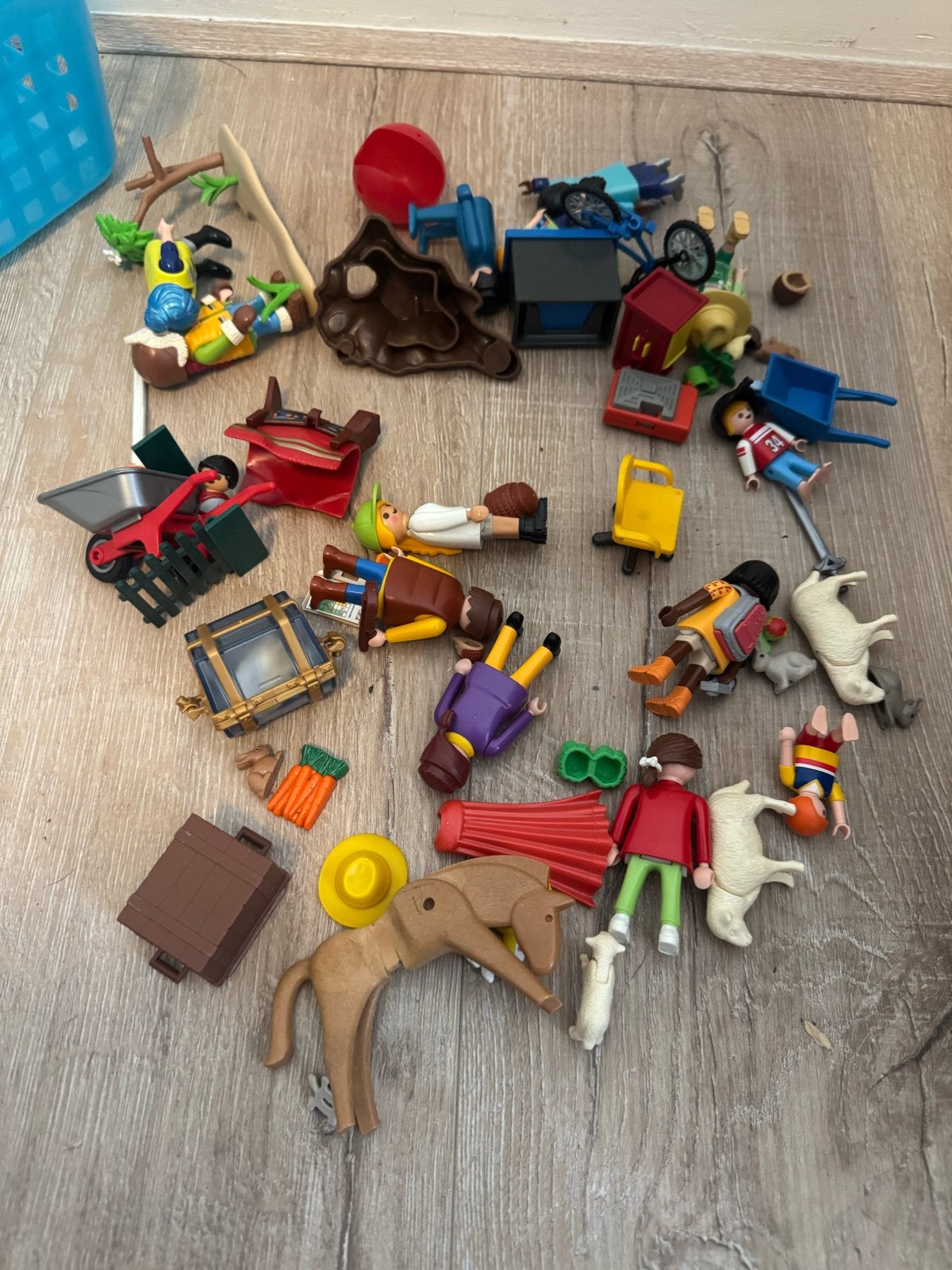 Grote Playmobil set met figuren, dieren en accessoires, Ophalen, Gebruikt, Complete set, Figuren