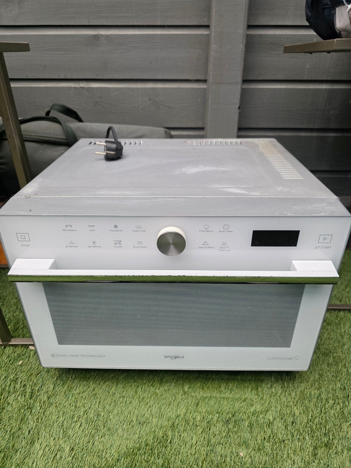 Whirlpool Supreme Chef Combimagnetron - Wit, Witgoed en Apparatuur, Magnetrons, Ophalen, Combimagnetron, Gebruikt, Hete lucht