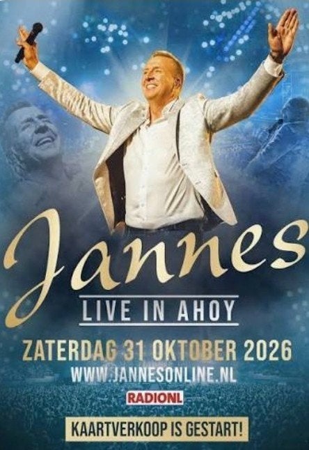 2 tickets voor het concert van Jannes op 31 oktober, Tickets en Kaartjes, Twee personen, Oktober