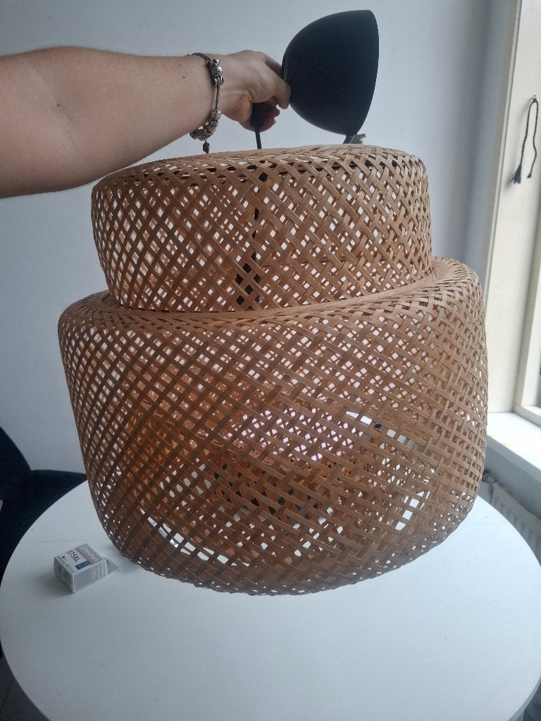Lamp ikea rotan, Ophalen, Zo goed als nieuw, Natuurlijk materiaal, Rotan