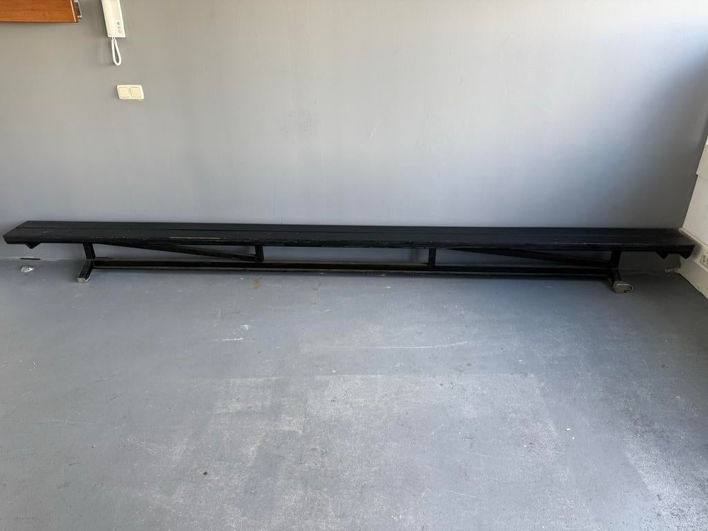 Zwarte gymbank, Ophalen, Gebruikt, Twee, Zwart