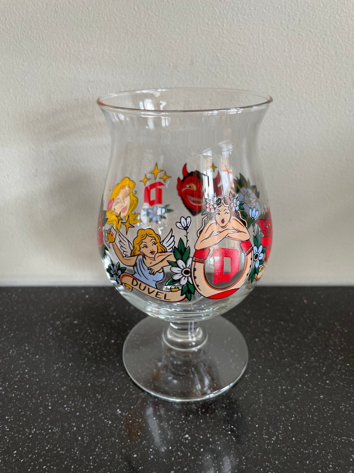 Duvel bierglas M. Schiffmacher, Verzamelen, Biermerken, Ophalen of Verzenden, Gebruikt, Glas of Glazen, Duvel