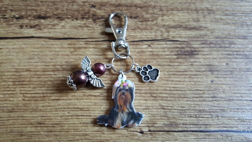 Hanger Yorkshire terrier met beschermengeltje, Verzenden, Nieuw, Hanger