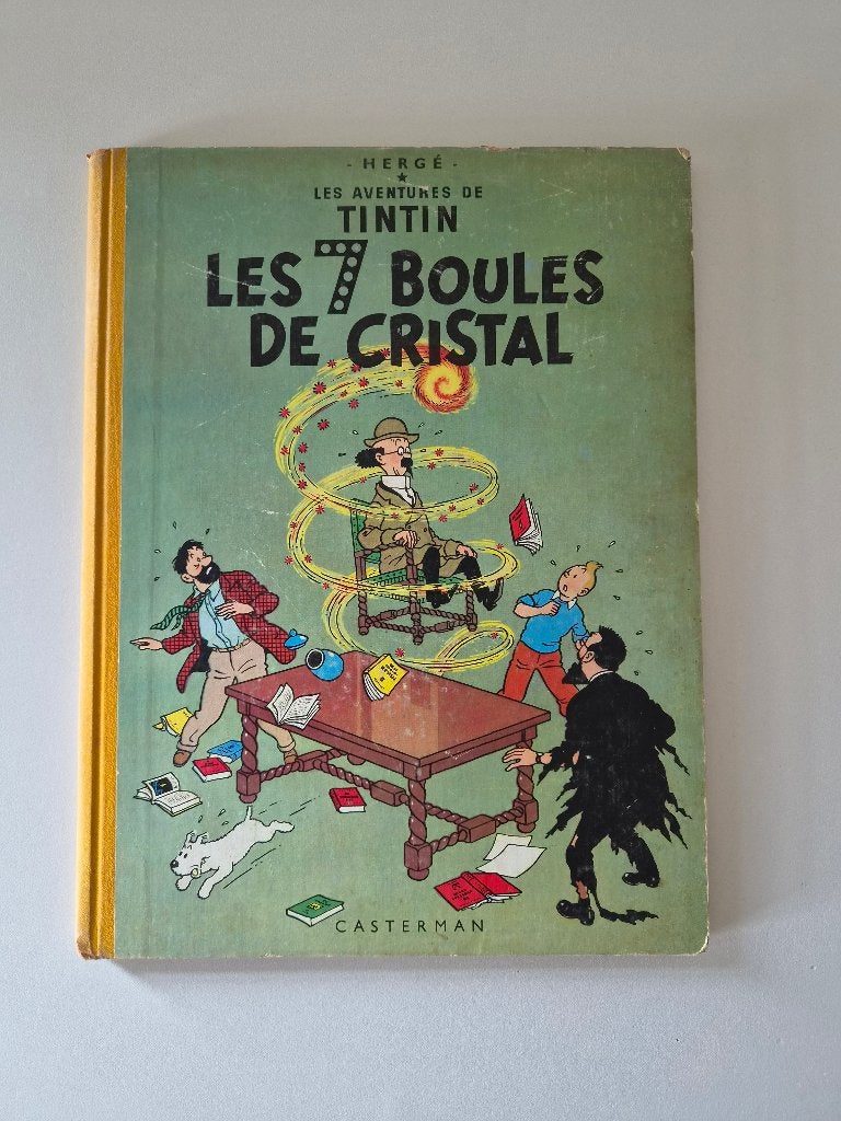 Kuifje / Tintin, Les 7 boules de Cristal, 1958, Gelezen, Eén stripboek, Ophalen of Verzenden, Hergé