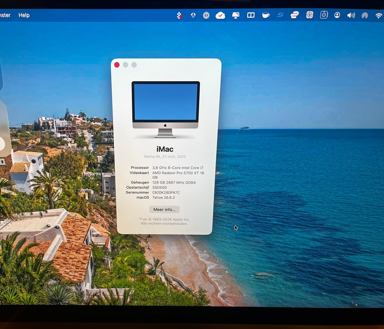 imac 27inch 5K retina, i7 (2020), 500gb, 16gb, 5700XT/16gb, Computers en Software, Ophalen, Gebruikt, SSD, IMac