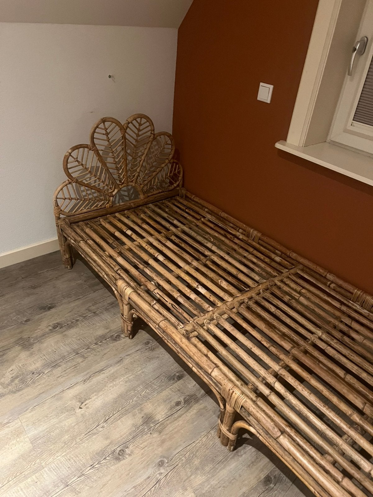 Bambo bed, Huis en Inrichting, Ophalen of Verzenden, Zo goed als nieuw, Tweepersoons, Hout