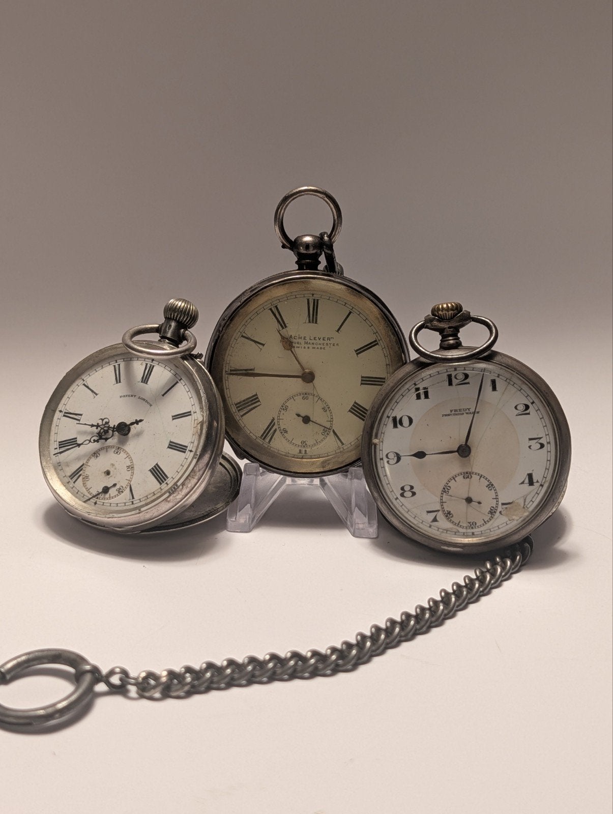 Antieke Zakhorloges - Zilveren Collectie (3 stuks), Overige merken, Zakhorloge, Ophalen of Verzenden, Met ketting