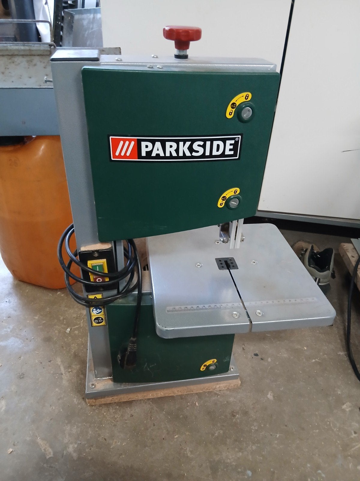 Parkside PBS 350 A1 Lintzaag - Zo goed als nieuw, Ophalen, 30 tot 70 mm, Lintzaag, Minder dan 600 watt