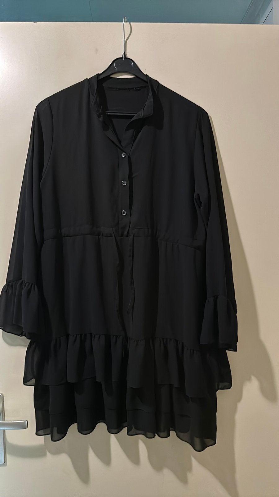 Laatste ‼️ mooie korte onesize jurk te koop nieuw ‼️‼️, Kleding | Dames, Ophalen of Verzenden, Nieuw, Zwart, Knielengte