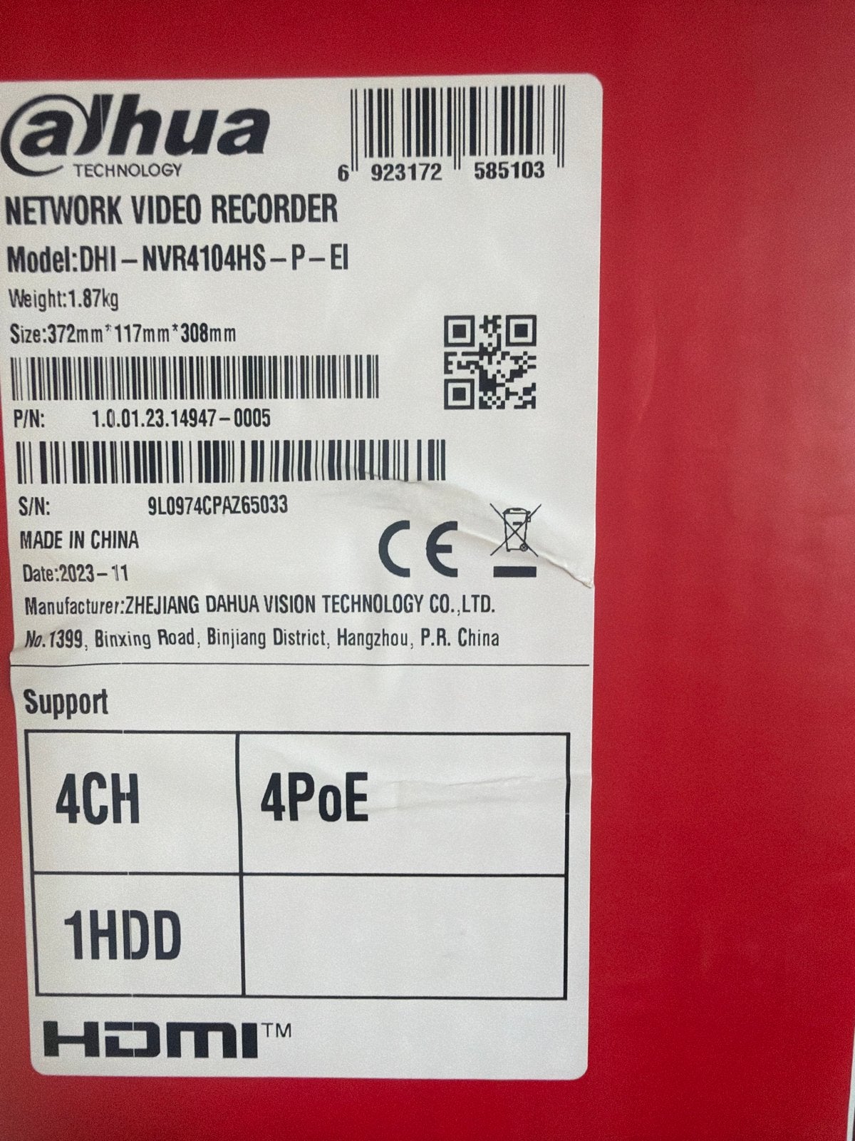 Dahua WizSense Beveiligingsset: 4x IP Camera + NVR, Ophalen of Verzenden, Nieuw, Buitencamera
