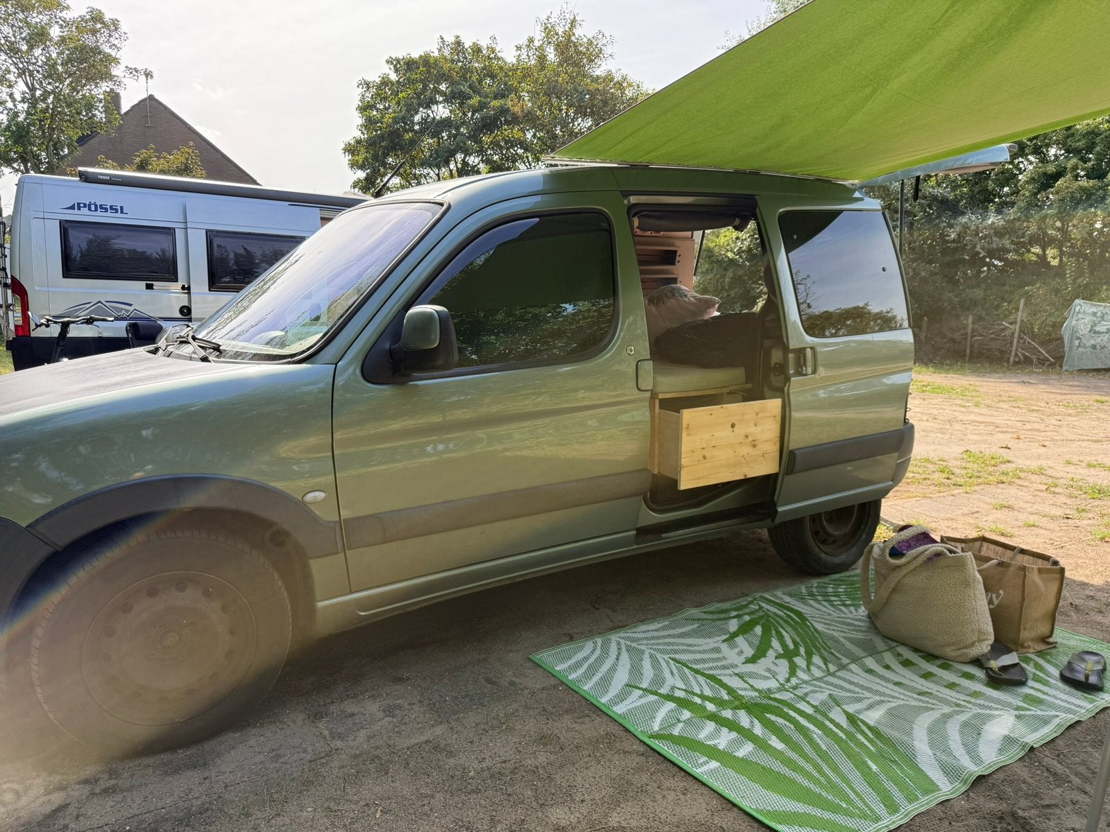 Peugeot Partner 1.6 16V XT Combi 2005 Groen, 13 km/l, Achterwielaandrijving, 4 cilinders, 1226 kg