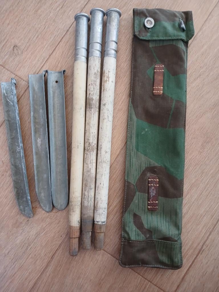 Set zeltbahn stokken., Ophalen of Verzenden, Landmacht, Duitsland, Kleding of Schoenen