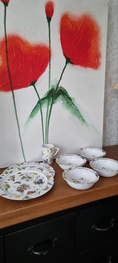 MEPAL janneke brinkman fruits and flowers borden schaaltjes, Ophalen of Verzenden, Zo goed als nieuw