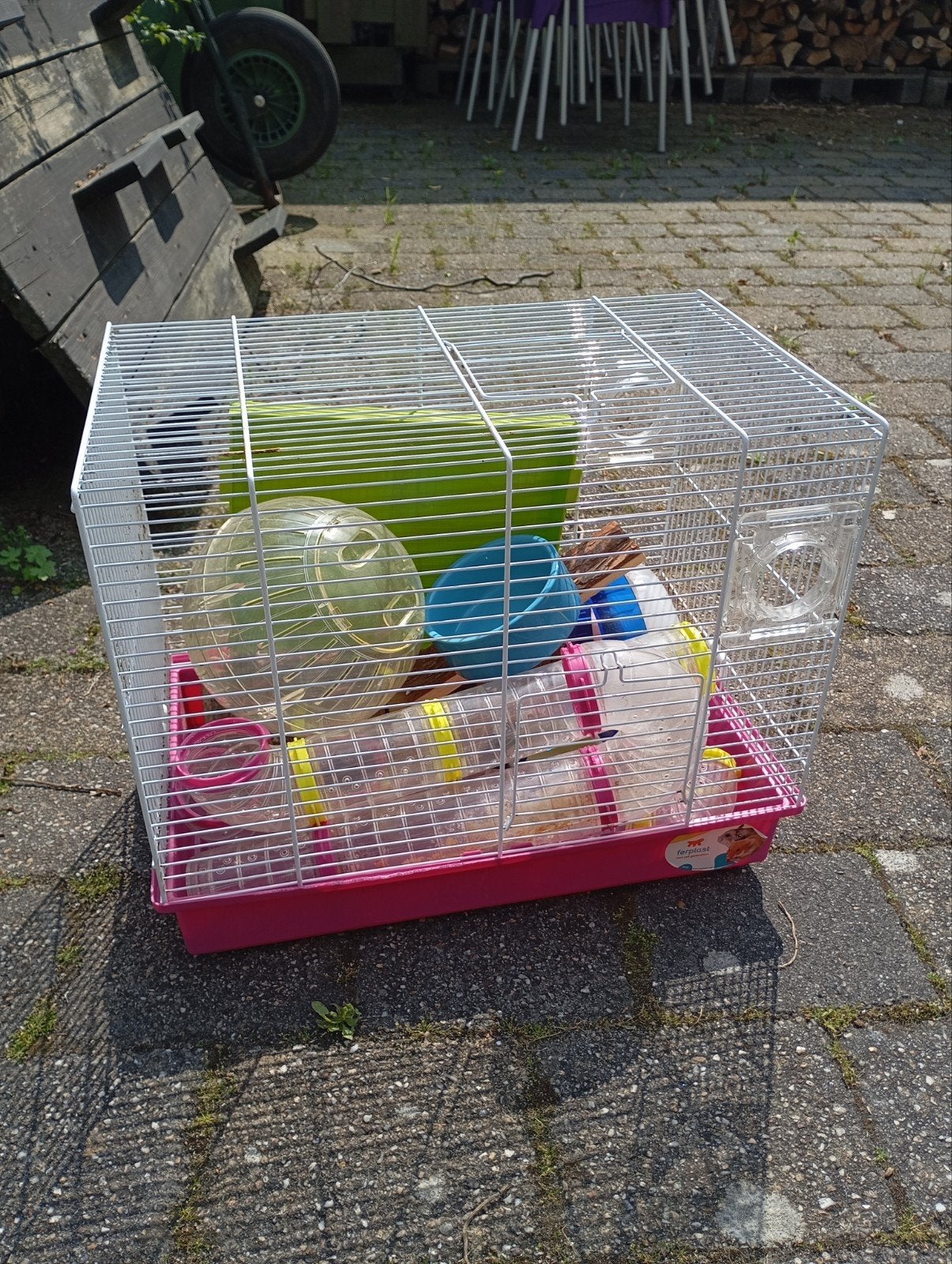 Hamsterkooi Ferplast met vele accessoires, Minder dan 60 cm, Kooi, Gebruikt, Minder dan 75 cm