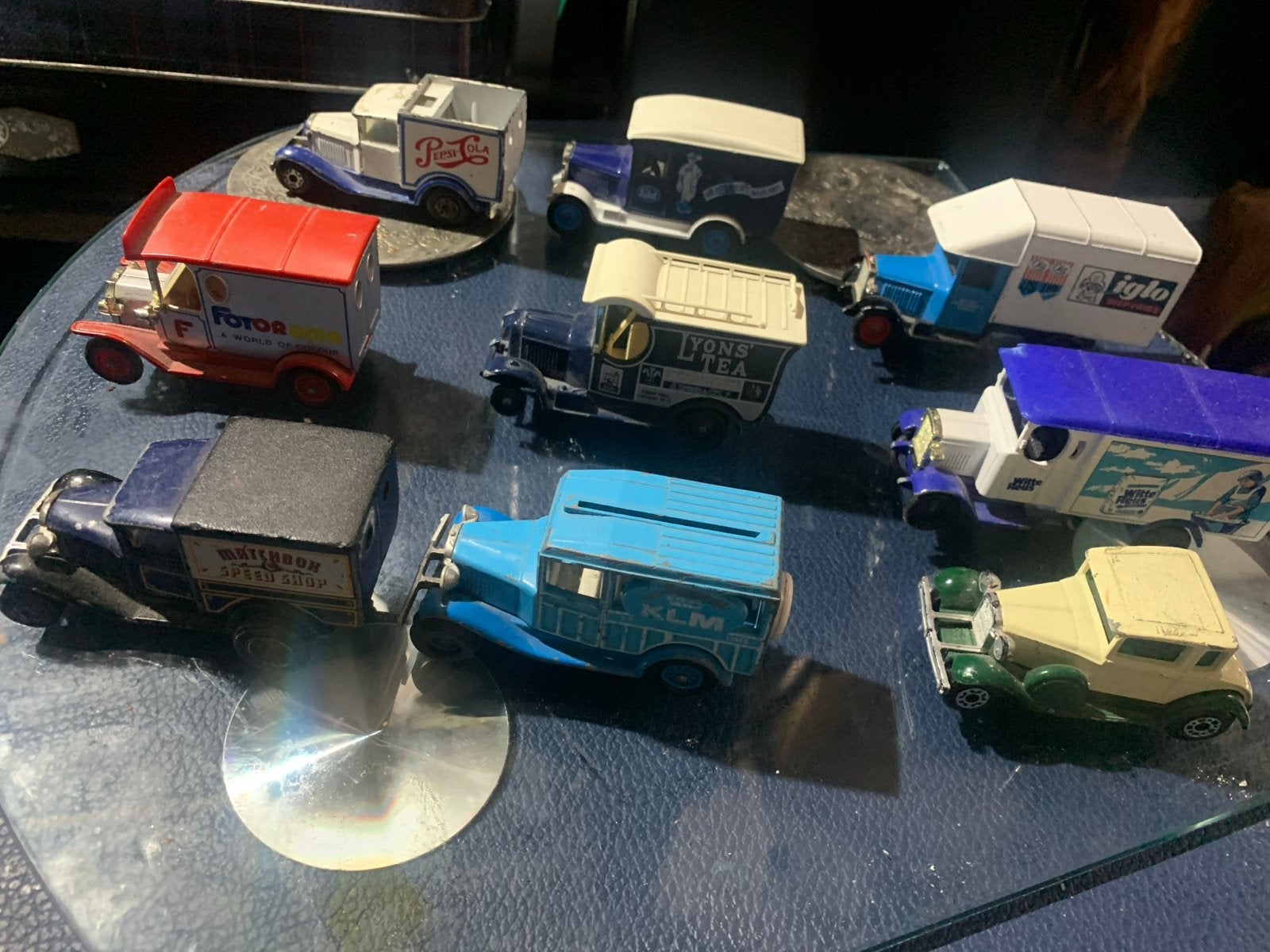 Verzameling van 9 Matchbox en andere miniatuur vrachtwagens, Ophalen of Verzenden, Gebruikt