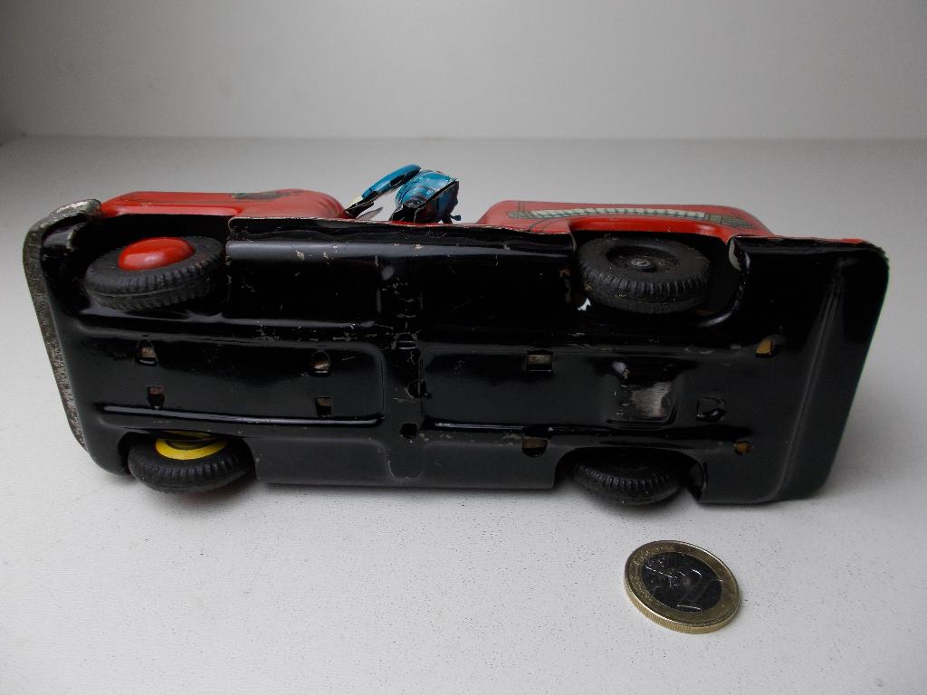 Jaren 50/60 JAPAN BLIKKEN BRANDWEER WAGEN. (Frictie) -B-, Antiek en Kunst, Ophalen of Verzenden