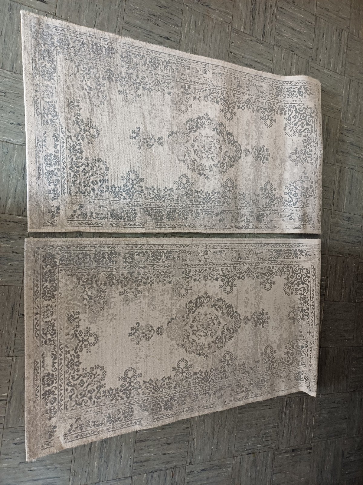 2x tapijt, Ophalen, Perzisch, Beige, 50 tot 100 cm