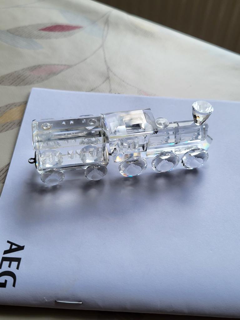 Swarovski kristallen beeldjes: eend en trein, Ophalen of Verzenden