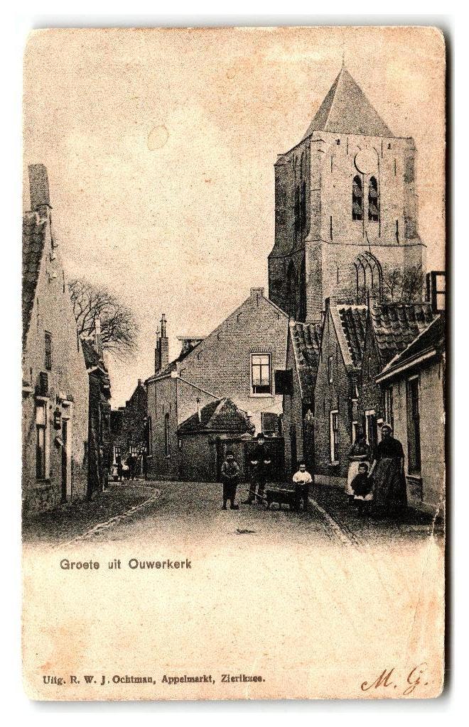 Ouwerkerk, Groete uit Ouwerkerk, Verzenden, Voor 1920, Gelopen, Zeeland