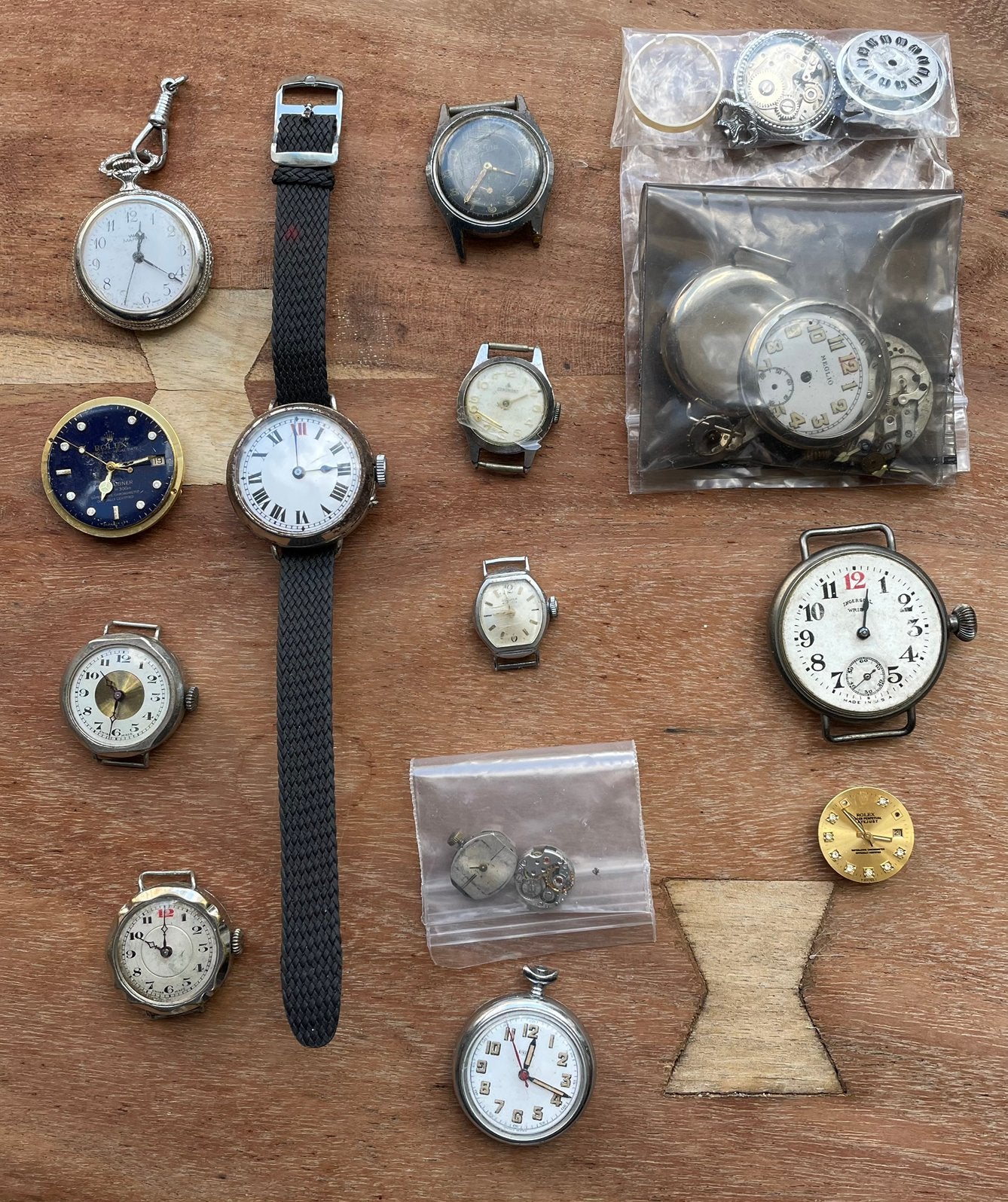 Lot mechanische horloges, Ophalen of Verzenden, Staal, Overige merken, Onbekend