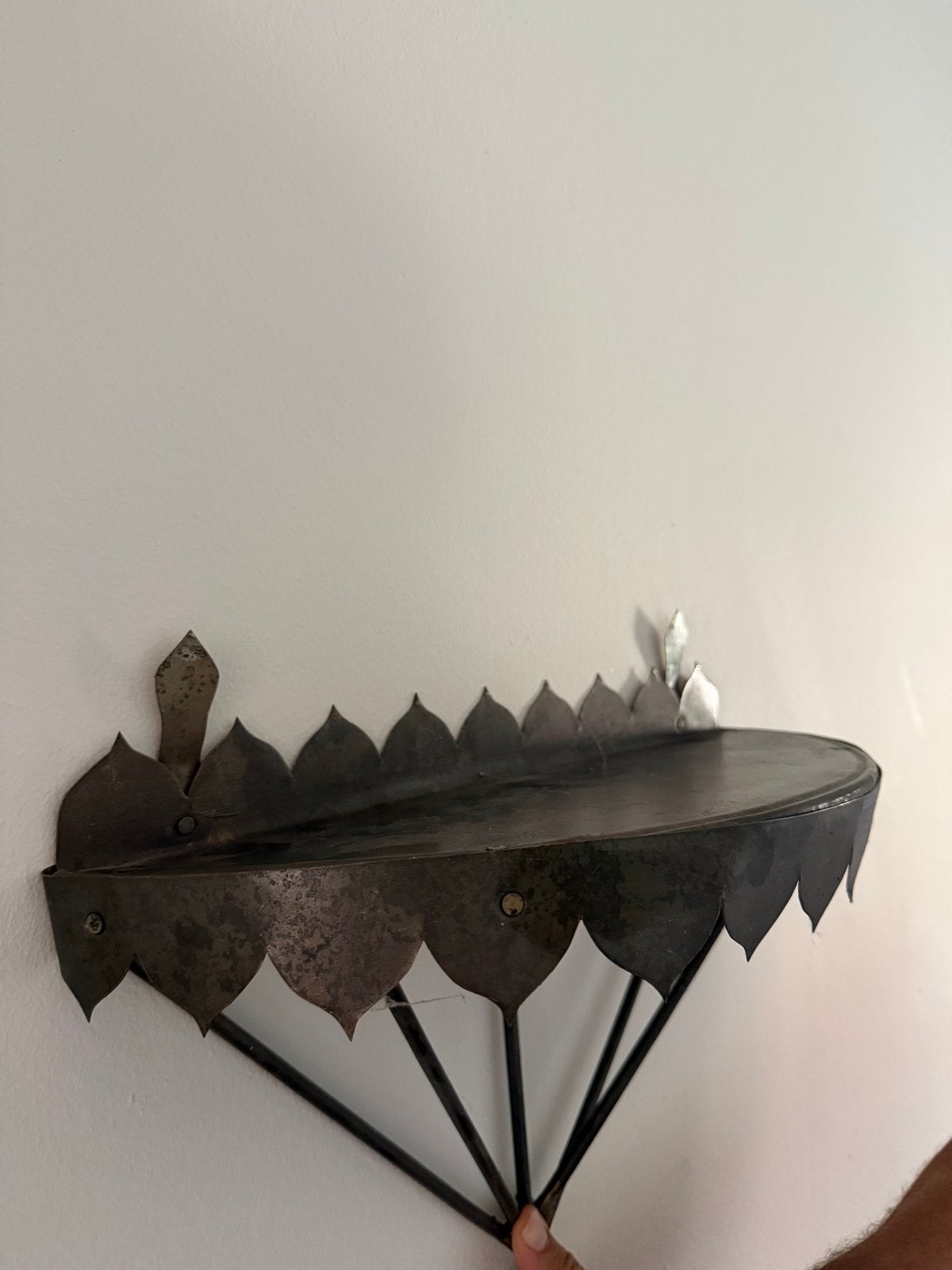 Antieke metalen wandplateau - Decoratieve console, Ophalen, Gebruikt
