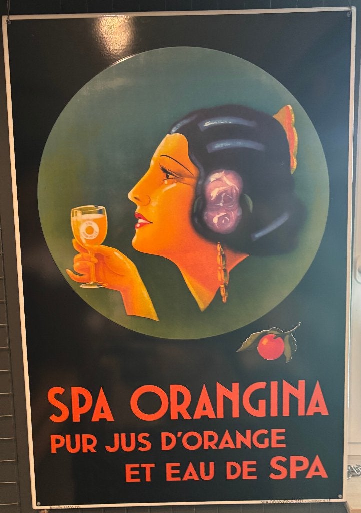 emaille reclamebord spa orangina, Ophalen of Verzenden, Nieuw, Reclamebord
