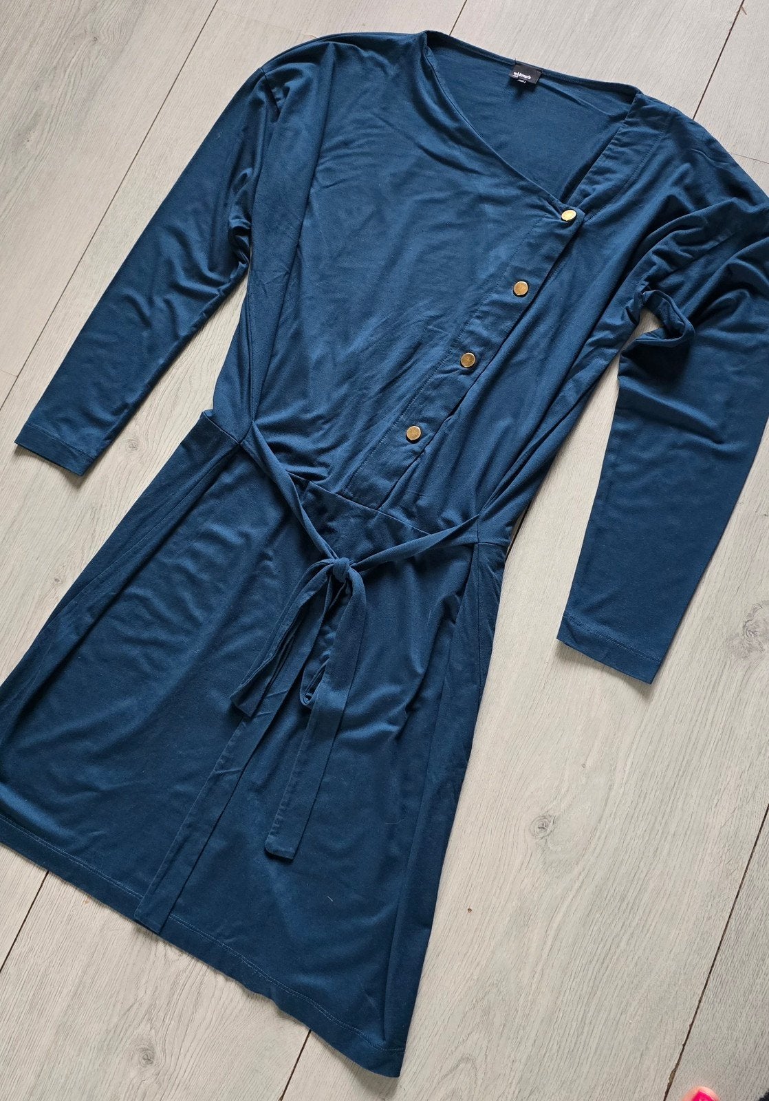 whkmp's -own Jurk met Knoopdetails en Ceintuur - Maat 42, Blauw, Maat 42/44 (L), Ophalen of Verzenden, Zo goed als nieuw