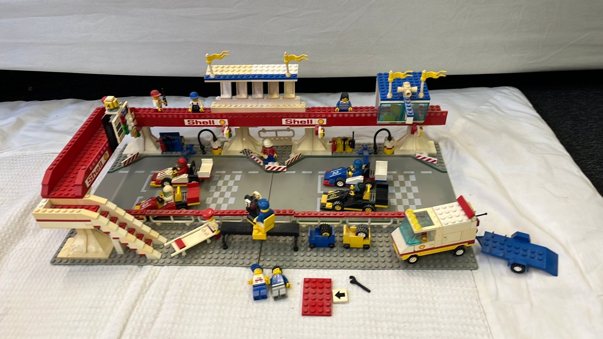 Oud LEGO Shell station racebaan raceauto’s nr. 6395, Ophalen of Verzenden, Gebruikt, Lego